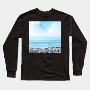 Blue Ocean Waves Long Sleeve T-Shirt